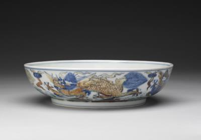 图片[3]-Dish with four flying dragons in tou-ts’ai color, Ch’eng-hua reign (1465-1487), Ming dynasty-China Archive